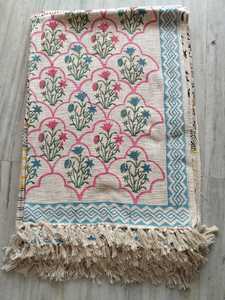 Manta Decorativa para Sofá 100% Algodón, Estampada a Mano, Tejida, Decoración India para el Hogar, Cubre Sofá Boho para Sala de Estar, Fabricante Mayorista - Product Image 1