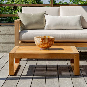 Eco-Friendly Durable <b>Solid</b> Teak <b>Wood</b> Coffee Table Easy Cleaning Handmade Construction Modern Customized Color Poolside Coastal - Product Image 2