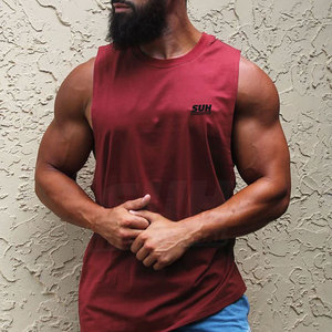 Fitness Clothing Pakistan Made Knitted 100% Cotton Breathable Gym <b>Singlet</b> Factory Direct Sale Plus Size Summer Wear <b>Men</b> <b>for</b> - Product Image 6