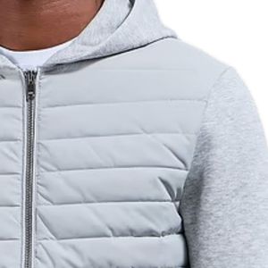 <b>Men's</b> <b>Lightweight</b> Quilted Hybrid Funnel Neck <b>Jacket</b> Technical Padded Winter Coat Warm Outdoor Wind Resistant Casual Fashion Wear - Product Image 5
