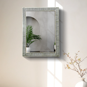 Miroirs de salle de bain modernes en os incrusté, révélant une touche artistique, écologiques, pour sublimer votre espace de bain, application murale pour la maison - Product Image 6