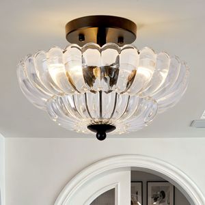 Semi Flush Mount <b>Ceiling</b> <b>Light</b> Smoky Gray Glass <b>3</b>-<b>Bulb</b> Modern Black Fixture IP54 Rated - Product Image 2