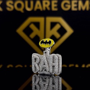 Luxury Men's Hip Hop Number Pendant Moissanite <b>Necklace</b> Personalized Letter <b>Initial</b> Charm Iced Jewelry Children Gift Sterling - Product Image 4