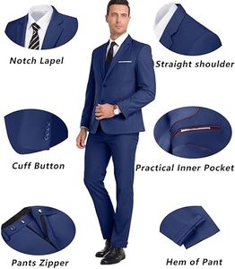 Costume de mariage pour homme, pantalon et veste élégants, smoking de marié - Product Image 1