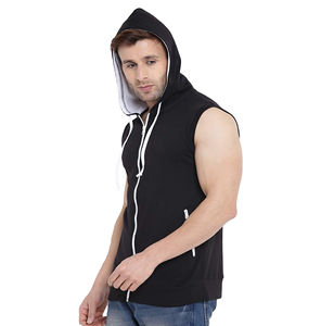2026 Customized Fashion Breathable <b>Gym</b> Workout Fitness Sleeveless <b>Hoodies</b> <b>for</b> Men cotton wholesale rate cheap price OEM - Product Image 5