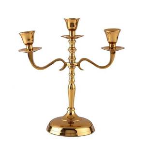 Portavelas moderno de aluminio para centro de mesa en bodas y eventos, portavelas de aluminio de alta calidad a bajo precio. - Product Image 1