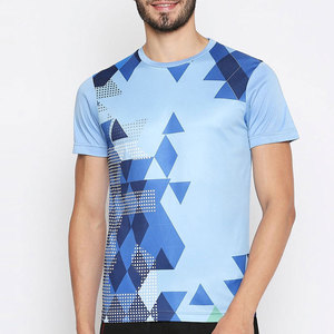 Men Sublimation <b>Shirt</b> Performance Sports Top Lightweight Breathable Quick Dry <b>100</b>% <b>Polyester</b> O-Neck Collar Fabric Suitable for - Product Image 1