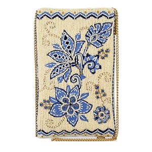 Coque de téléphone antichoc personnalisée avec fleurs en strass et perles, rouge, doré et blanc, pour Apple iPhone 6 pouces, coque arrière décorative et protectrice - Product Image 3