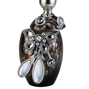 Joyero decorativo de poliresina alto de 11,25 \ "-Balleria con acento de cristal y vidrio - Product Image 2