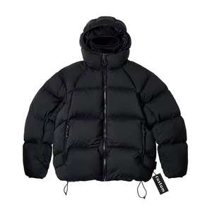 Wholesale New Fashion Custom Made <b>Men</b> Hooded Bubble Jackets Winter Warm Thick Polyester Color Blocking Padded <b>Puffer</b> <b>Coat</b> - Product Image 3
