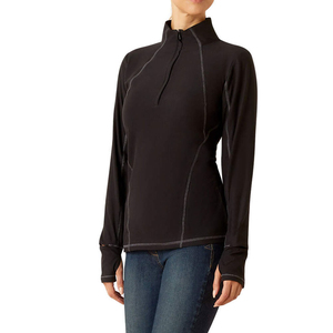 Chemise de base pour l'équitation pour femmes, manches longues, logo personnalisé, tissu respirant et doux au toucher, équitation - Product Image 2