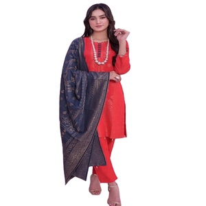 Hameed Brand Collection d'hiver Poubelle 3 pièces JACQUARD BROSHIA Cool Pakistanais Khaddar Salwar Kameez Vêtements indiens et pakistanais - Product Image 1