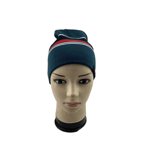 Wholesale Custom Super Quality Wool Blend Breathable Waterproof Jacquard Plaid Unisex <b>Beanies</b> Hat Printed Logo Winter Warm <b>Skull</b> - Product Image 3