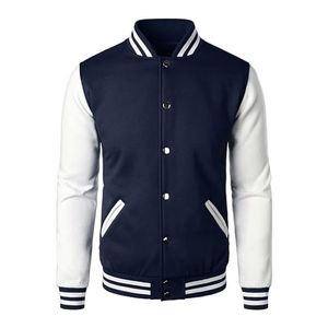 Custom Geometric Stand Collar Hooded Varsity <b>Jacket</b> for <b>Men</b> Eco-Friendly Wool Streetwear Blank Design Wholesale - Product Image 3