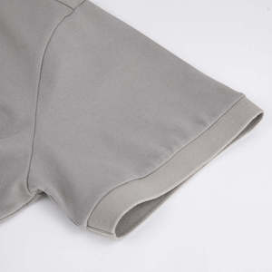Chemises polo pour hommes personnalisées, couleur gris uni, manches courtes, coupe ajustée, style boutonné, chemises polo pour hommes à prix avantageux - Product Image 5