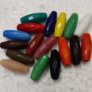 Perles russes facettées de qualité supérieure, multicolores, allongées, décoratives, pour la fabrication de bijoux à des prix de gros compétitifs - Product Image 1