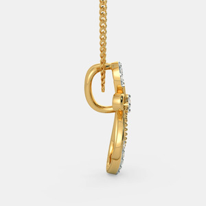 Collar con Colgante de Diamante Cultivado en Laboratorio con Diseño Floral Infinito en Oro Amarillo - Product Image 6