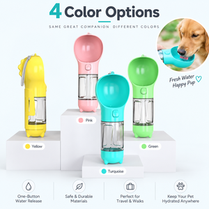 Botella de Agua y Comedero Portátil de Plástico para Perros, Multifuncional, para Viajes, Paseos, Senderismo y Actividades al Aire Libre - Product Image 3