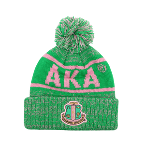   Ensemble écharpe et bonnet vert tricoté, bonnet d'hiver avec écharpe assortie, vert rose brodé, ensemble cadeau chaud pour l'extérieur pour femmes - Product Image 1