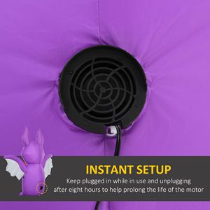 Lampada LED Gonfiabile a Forma di Pipistrello per Halloween, 6 Piedi, in Plastica e Oxford per Uso Interno ed Esterno - Product Image 6