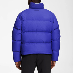 Chaqueta Acolchada Azul Rey para Hombre, Cuello Alto, Cierre de Cremallera, Resistente al Viento, Rellena de Plumón, Abrigo Casual de Invierno, Corto - Product Image 1