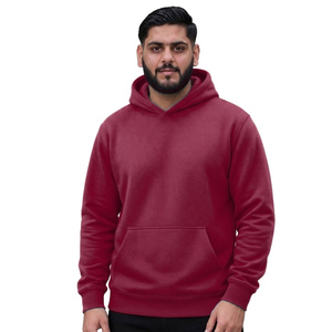 Sweat-shirt à capuche rouge pour homme, couleur unie, en molleton de coton, décontracté, coupe classique, avec poches, idéal pour l'automne - Product Image 2