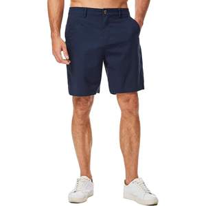 Shorts de plage décontractés pour hommes en coton et lin de 8 pouces avec boutons à la taille et poches - Product Image 2