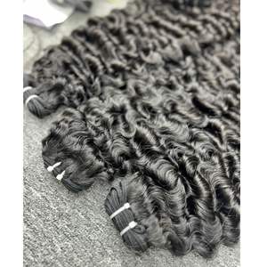 Venta al por mayor 100% Extensiones de Cabello Humano Ondulado Rizado Extensiones de Cabello Liso Doble Dibujado Envoltura Natural Alrededor Extensiones de Cabello con Cordón - Product Image 2