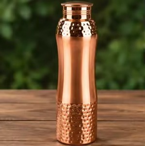 Hammered Copper <b>Mug</b> With Lid <b>Large</b> Capacity Vintage Design Home Drinkware - Product Image 3