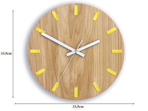 Natural Wooden <b>Clock</b> Budget Friendly Stylish <b>Wall</b> <b>Clock</b> for Living Room <b>Bedroom</b> Office and Gift Use - Product Image 3