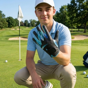 Gant de golf Injae Premium pour main gauche en cuir Cabretta véritable, flexible, respirant, confortable, fabricant OEM ODM - Product Image 4