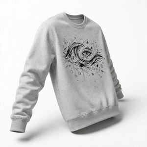 Sweat-shirt à col rond en molleton épais, imprimé graphique personnalisé, style streetwear, pull décontracté pour homme, vêtements chauds d'hiver - Product Image 3