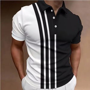 Chemises polo pour hommes grandes tailles, polos unis pour le golf, impression de logo personnalisé, polos en coton pour hommes grandes tailles - Product Image 5