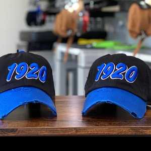 Zeta Phi Beta 1920 <b>Black</b> Blue Distressed Hat Embroidered Sorority <b>Baseball</b> <b>Cap</b> Adjustable Strap Casual Stylish Women <b>Cap</b> - Product Image 2
