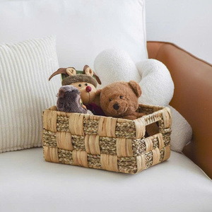 Set of 3 High Quality Eco-Friendly Natural Woven <b>Wicker</b> Seagrass Storage <b>Baskets</b> <b>Handles</b> Multifunction for Home Hotel Office Use - Product Image 1