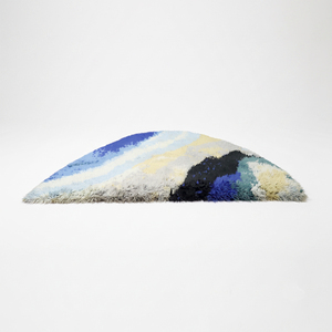 Tapis shag rectangulaire multicolore en laine, antidérapant, écologique, tufté à la main, à poils épais, tapis moderne pour chambre à coucher et chambre d'enfant - Product Image 2