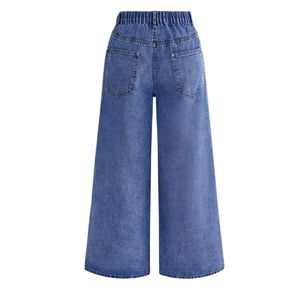 Vaqueros acampanados personalizados para mujer, de cintura alta, estampados, de mezclilla, estilo vintage, elásticos, a la moda, OEM ODM, venta al por mayor - Product Image 5