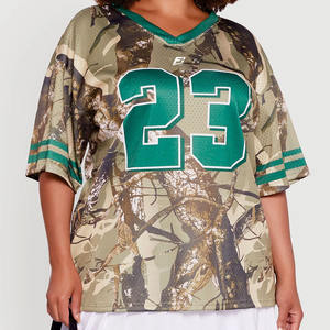 Maillot de football américain camouflage personnalisé de haute qualité pour femme, coupe oversize, en maille respirante, tenue d'équipe, vêtements de football, fabricant OEM en gros - Product Image 1