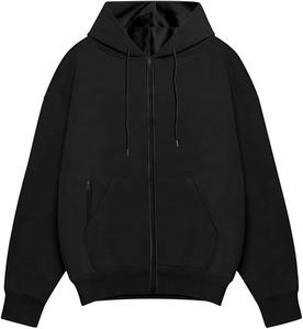 เสื้อมีฮู้ดพิมพ์โลโก้ตามสั่งสำหรับผู้ชายเสื้อฮู้ดแบบรูดซิปแบบวินเทจซักได้ตามต้องการ - Product Image 6