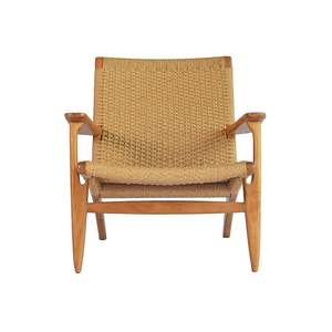 Fauteuil de salon en teck massif artisanal avec assise en rotin, sièges de luxe modernes pour villa, complexe hôtelier, hôtel et mobilier de gros - Product Image 4