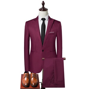 Ensemble de 3 pièces de costume formel respirant à carreaux pour homme, grande taille, pour mariage, col cranté, style britannique - Product Image 3