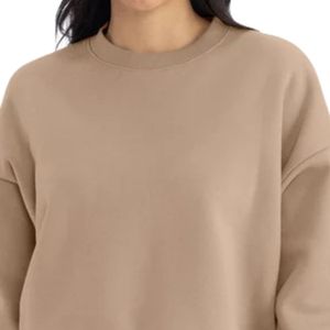 เสื้อสเวตเชิ้ตผู้หญิง แขนยาว คอกลม ผ้าฟลีซ ทรงหลวม สไตล์ลำลอง สตรีทแวร์ พร้อมปลายแขนแบบริบ - Product Image 3