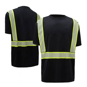 Camisetas de Alta Visibilidad con Cinta Reflectante para Seguridad Personal en la Construcción, Manga Corta, con Soporte OEM, Precio al por Mayor - Product Image 1