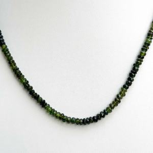 Tourmaline verte naturelle à facettes Rondelle perles de pierres précieuses en vrac brin collier femmes Simple minimaliste or bijoux en gros - Product Image 3