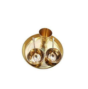 Service de table chinois traditionnel de luxe Bold Blossom en laiton, fait main, poli brillant, 3 mini-bols, assiette en verre, pour mariage, compatible lave-vaisselle - Product Image 2