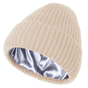 Premium <b>Wool</b> Knit <b>Beanie</b> Winter Thermal Cuffed <b>Hat</b> With Silk Lining Unisex Skull Cap Custom Logo OEM ODM Design - Product Image 4