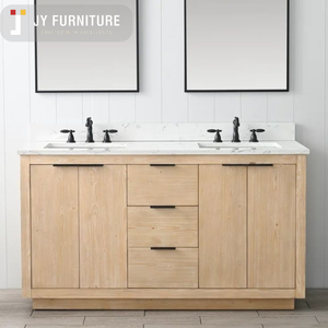 Mueble de Baño Flotante Estilo Europeo Personalizado JY Project, Lavabo Montado en la Pared con Mueble de Madera Contrachapada - Product Image 5