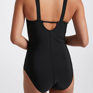 Nouvelle arrivée : Maillot de bain une pièce pour femme, taille haute, fitness, 100% polyester, couleur unie, imprimé, respirant, séchage rapide, anti-UV - Product Image 6