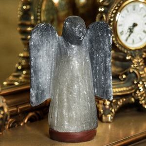 Lámpara de Sal Rosa del Himalaya Natural, Figura de Ángel Hecha a Mano, Luz Nocturna Purificadora de Aire, Energía Curativa, Decoración para el Hogar y Spa - Product Image 3