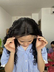 วิกผมลูกไม้แบบเต็มศีรษะ ความหนาแน่น 40% ผมแท้เวอร์จินเรมี่จากกัมพูชา ลอนธรรมชาติ - Product Image 3